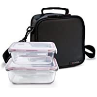 Los mejores  - IRIS Basic Bolsa Porta Alimentos con 2 Contenedores- Tela- Negro- 21x13.5x22 cm